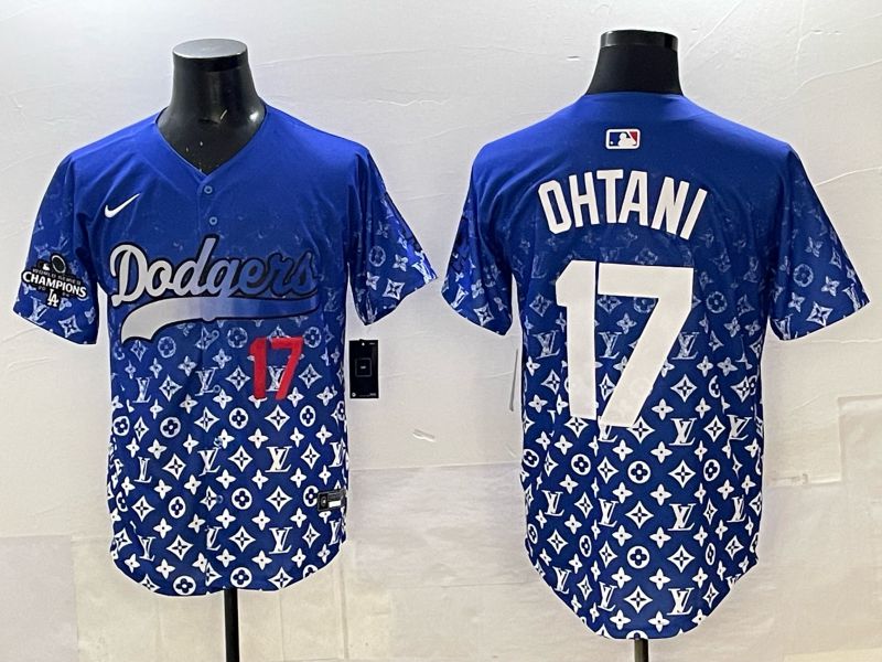 Men Los Angeles Dodgers #17 Ohtani Blue Nike 2025 MLB jersey 012->los angeles dodgers->MLB Jersey